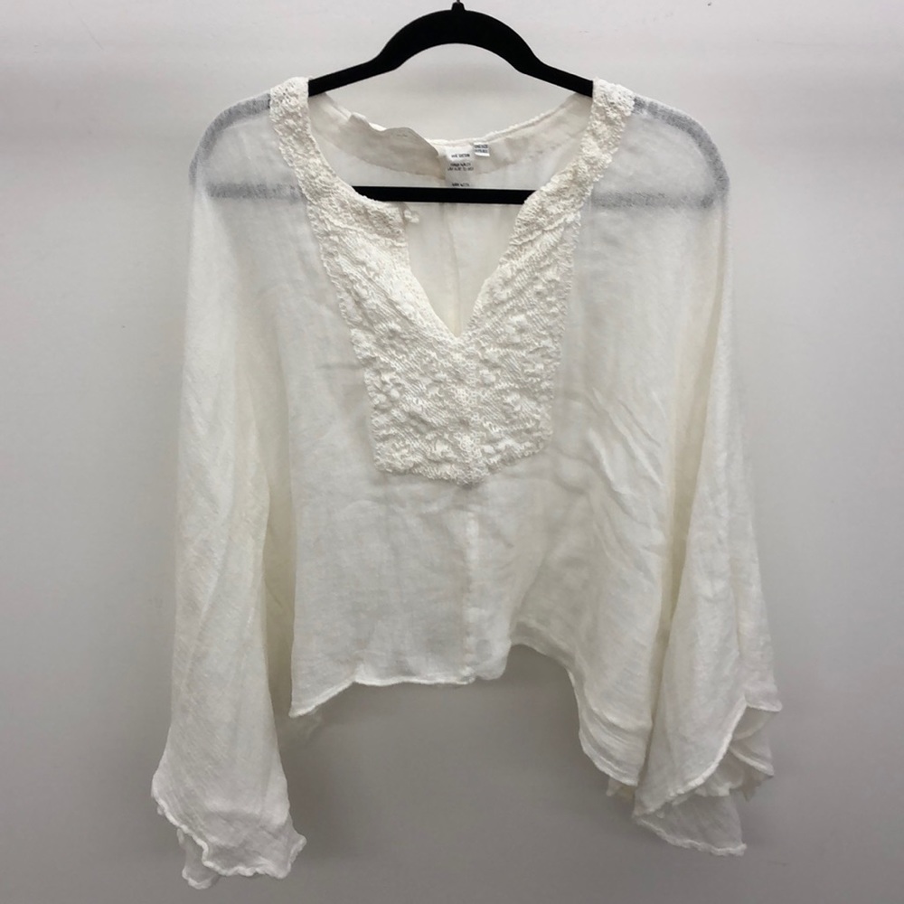 Jens Pirate Booty white gauze top